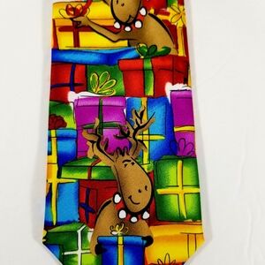 Jerry Garcia Tie Christmas Necktie Cartoon Limbo Collection 78 Holiday Reindeer